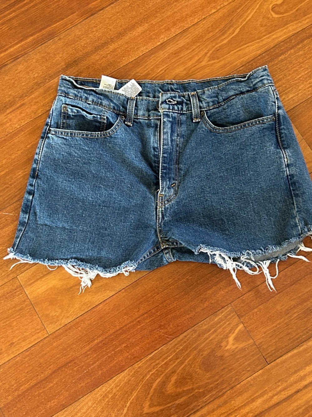 Levi's Dark Blue Cut Off Shorts Waist 34